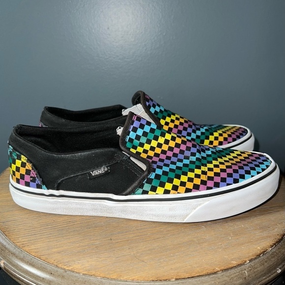 Vans Shoes - Vans Multi Colored Checkered Skateboard Shoes